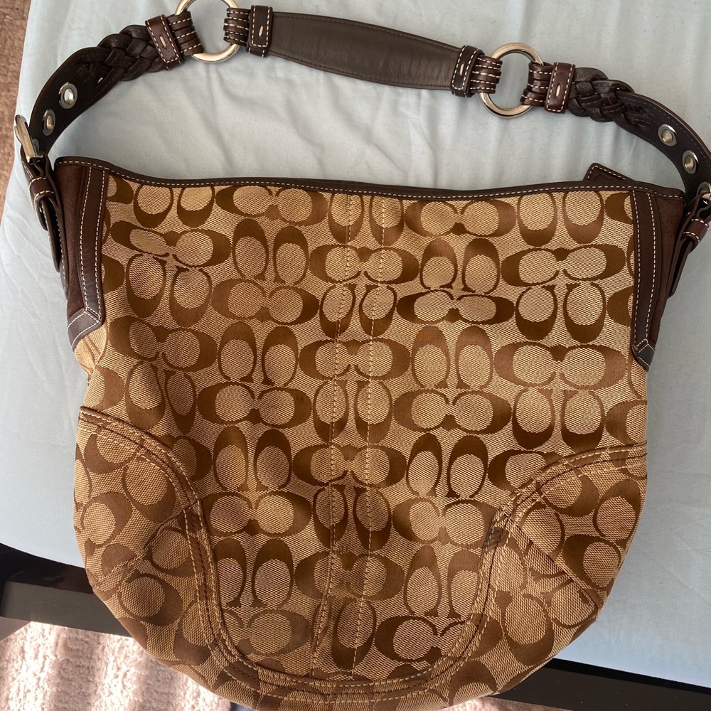 Coach Signature Jacquard Hobo Bag